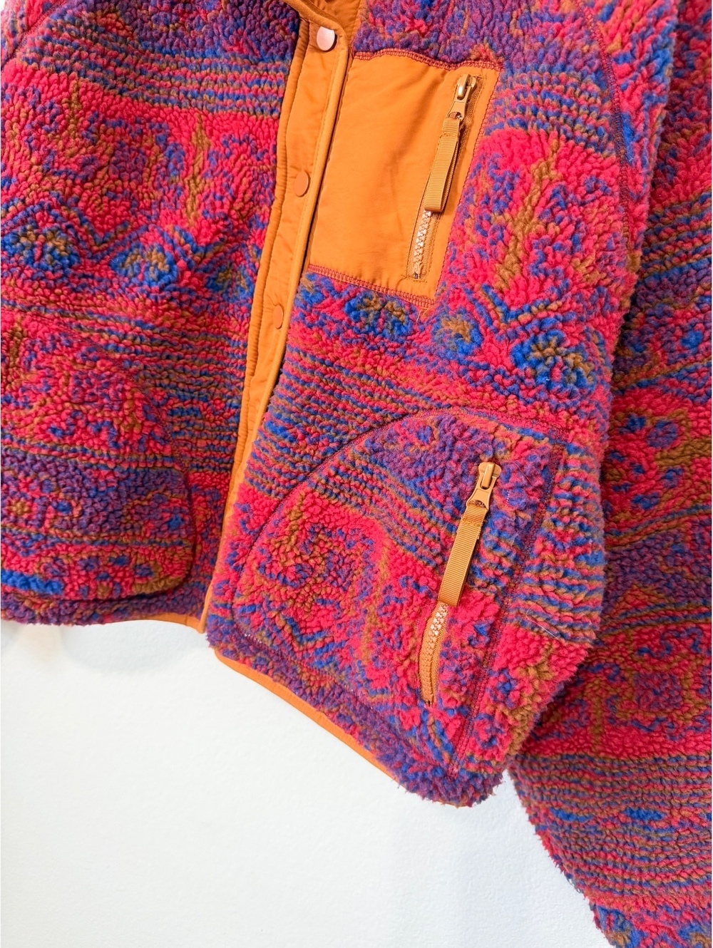 BLANKNYC Long Sleeve Snap Button Teddy Sherpa Patterned Jacket Women's Size M - Picture 6 of 9